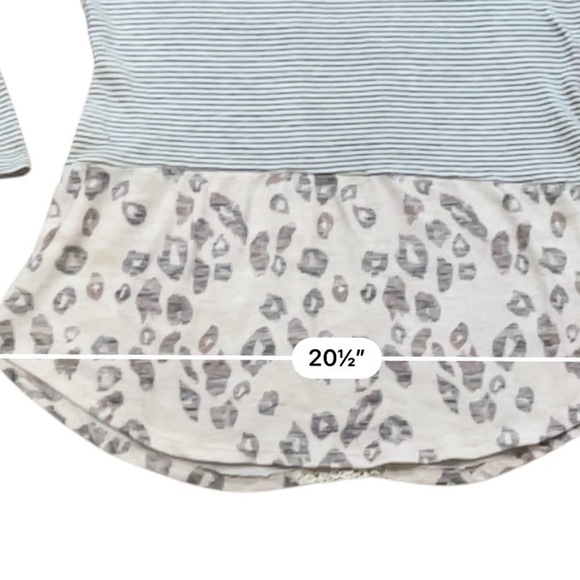 L & S cardigan top tunic boho style multicolored striped cheetah print Small - Picture 15 of 15